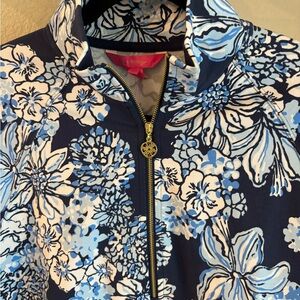 Floral Navy Women's Bomber Jacket